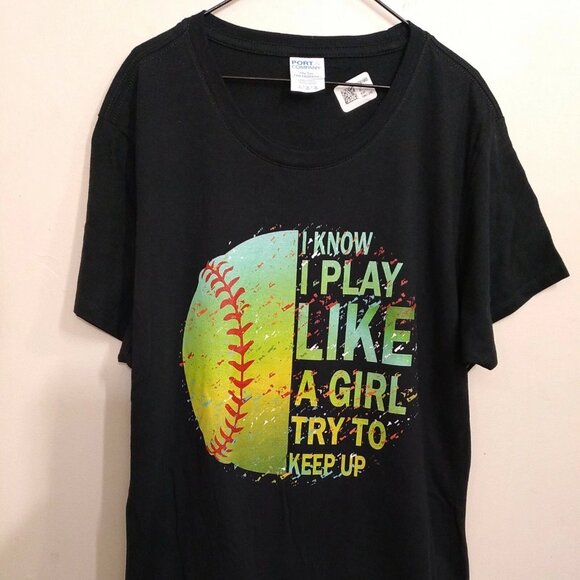 Port & Company Fan Favorite - Women's Softball/Baseball T-shirt Size Large NWT. - Picture 2 of 7